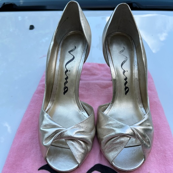 nina shoes rose gold